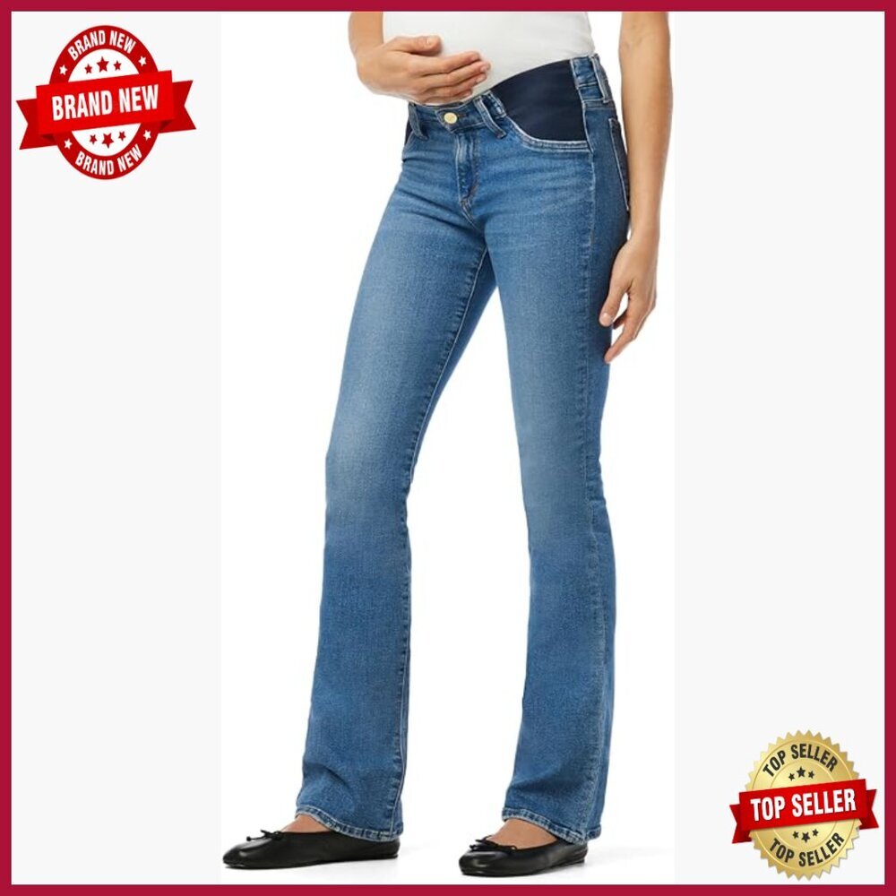 Maternity Bootcut Jeans Mid Rise Stretch Denim Comfortable Fit